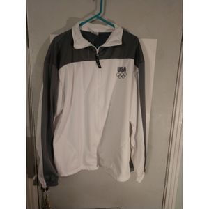 USA Olympics Team Jacket White Grey Size 3XL